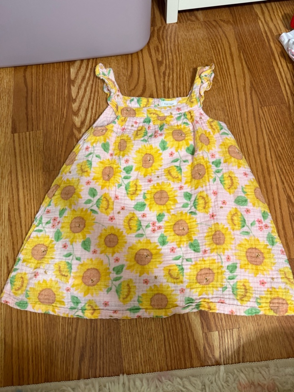 Angel Dear Pink Sunflower Print Baby Dress
